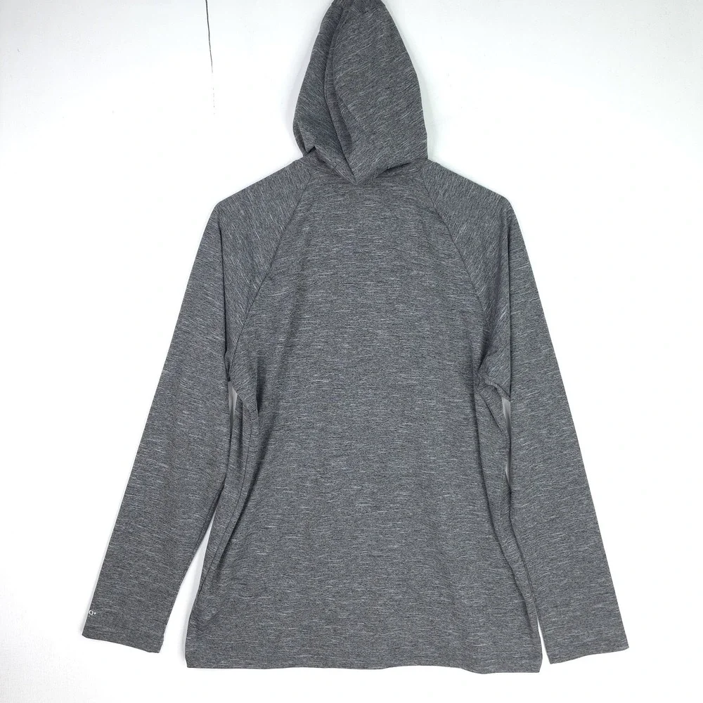 Nike Swim Dri Fit Gray Long Sleeve Hoodie Pullover Sport SPF 40 Mens Size Medium